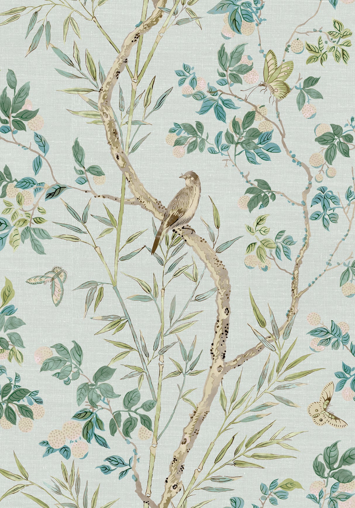Thibaut T42010 CLAIRE Spa Blue Wallpaper