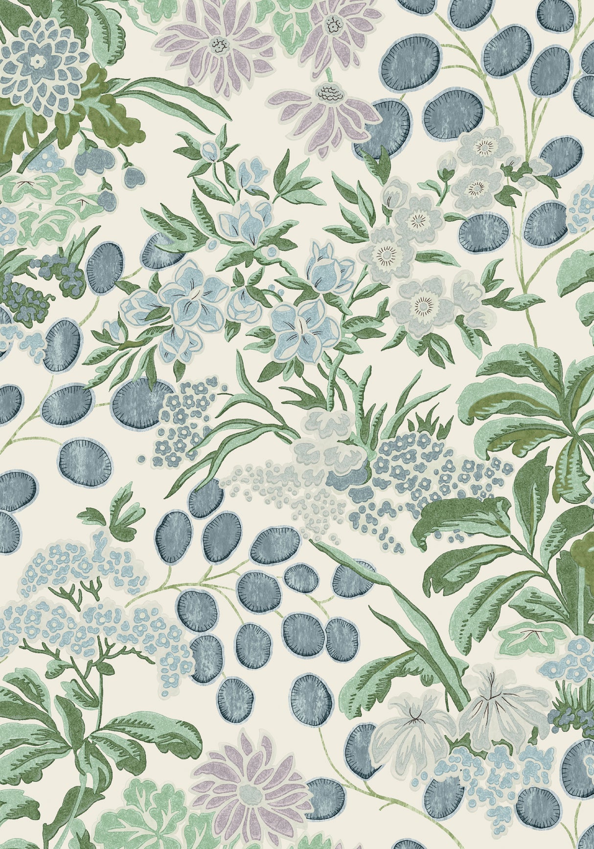 Thibaut T42038 MEADOW Lavender and Blue Wallpaper