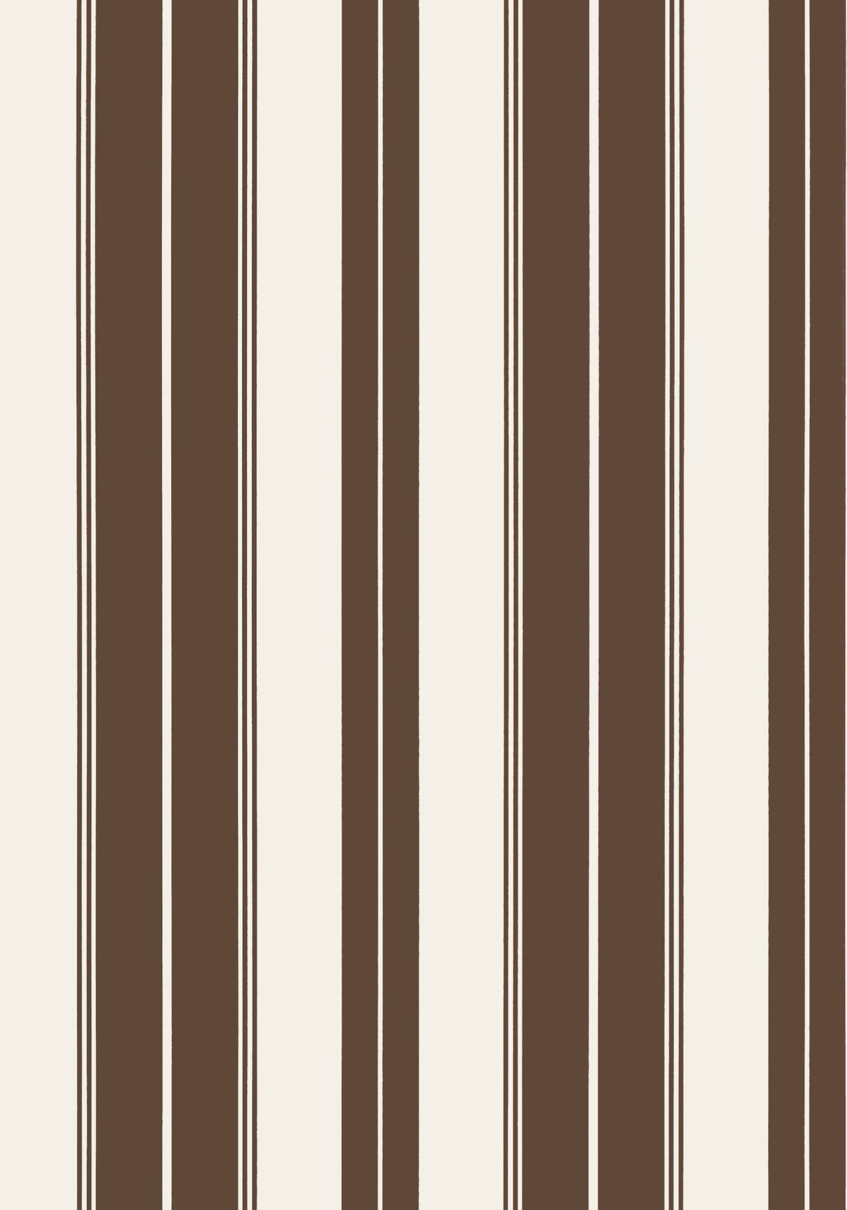 Thibaut T44049 NORFOLK STRIPE Chocolate Brown Wallpaper