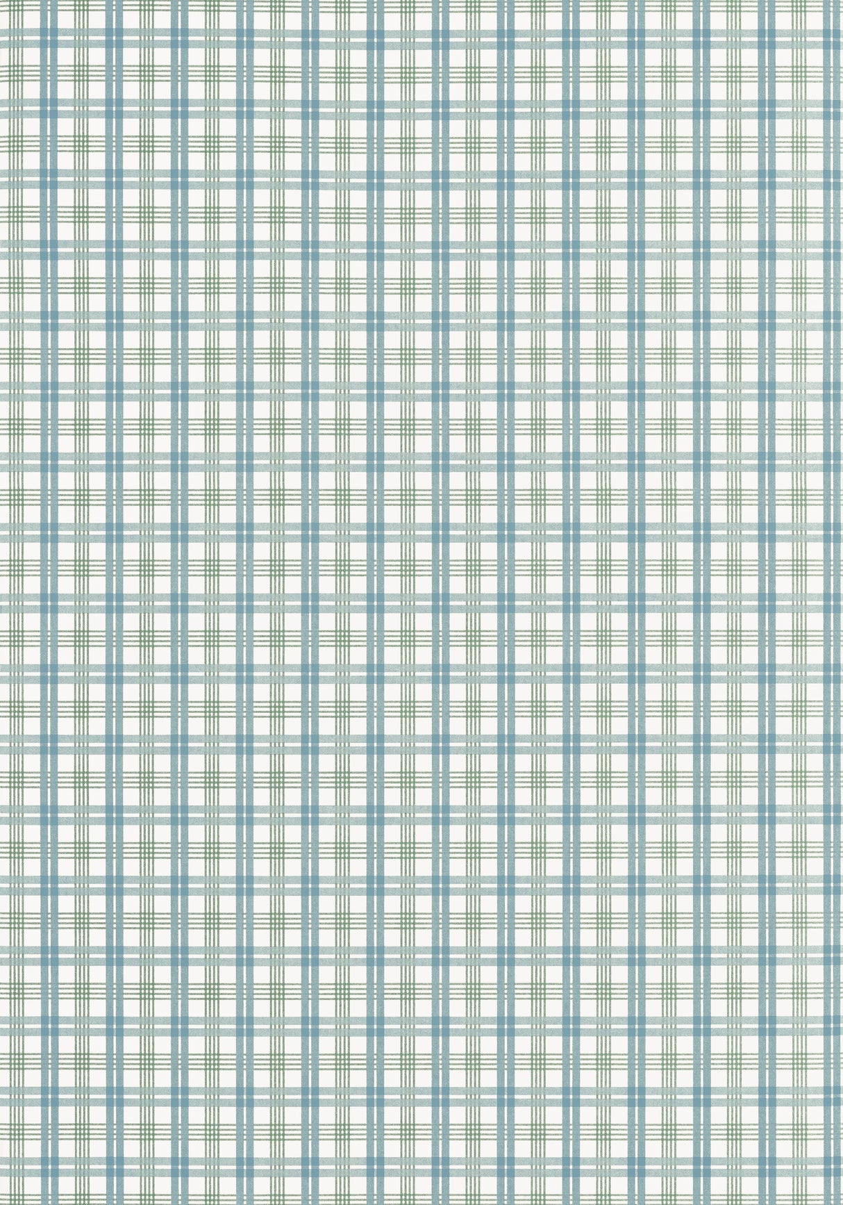 Thibaut T44055 HUNTLEY PLAID Peacock Blue and Green Wallpaper