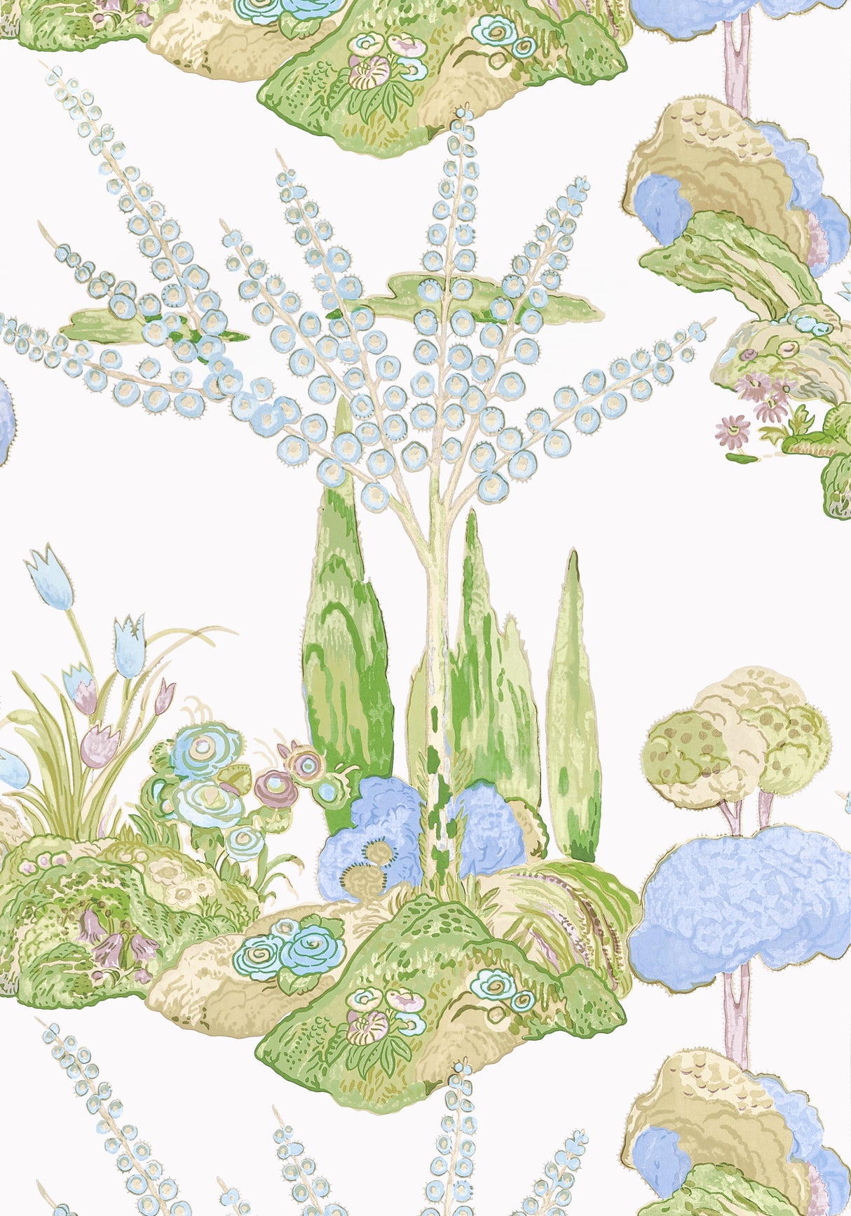 Thibaut T45027 ORLEANS Lavender Wallpaper