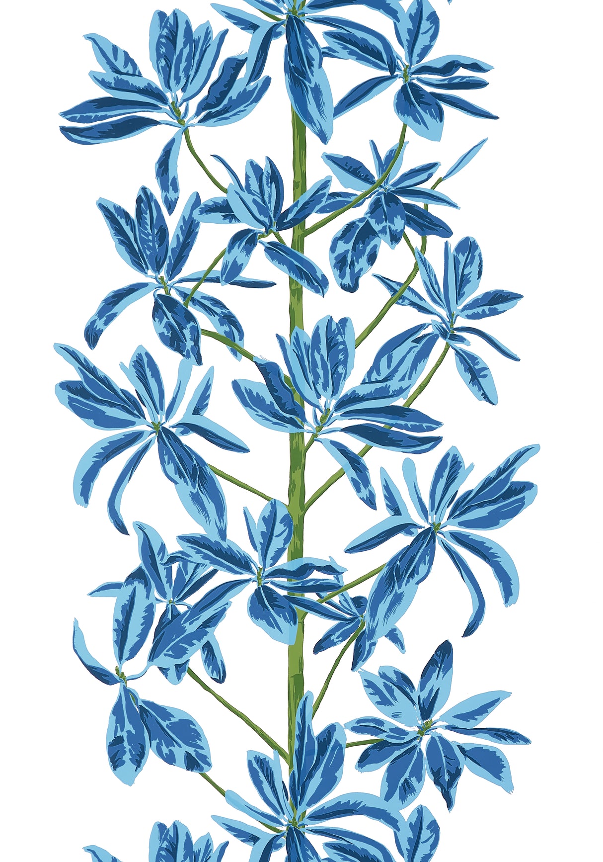 Thibaut T45032 MANGROVE TREE Blue and White Wallpaper