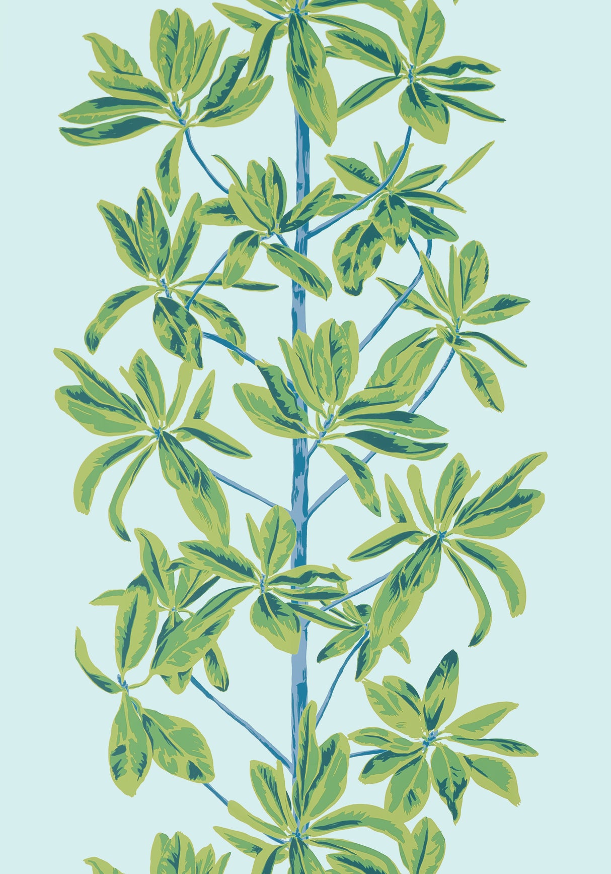 Thibaut T45033 MANGROVE TREE Turquoise Wallpaper