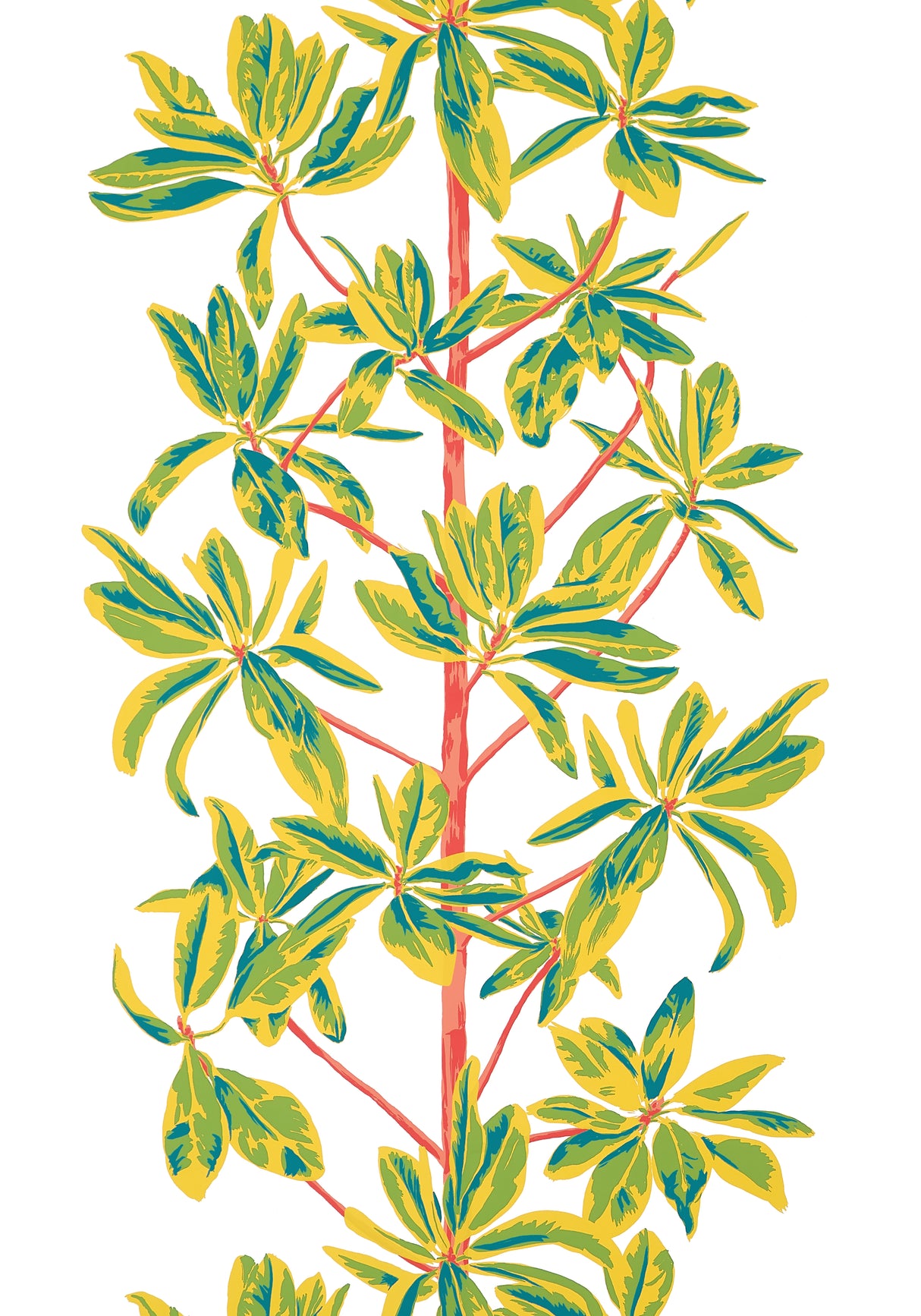 Thibaut T45036 MANGROVE TREE Coral Wallpaper