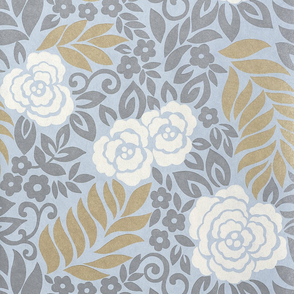 Thibaut T4926 YVETTE Light Blue Wallpaper