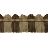 G P & J BAKER T6025.290.0 PERANDOR FAN TOP CUT FRINGE BROWN/BISCUIT TRIM - Eade's Wallpaper