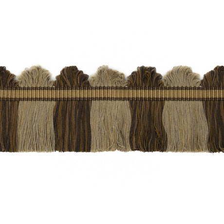G P & J BAKER T6025.290.0 PERANDOR FAN TOP CUT FRINGE BROWN/BISCUIT TRIM - Eade's Wallpaper
