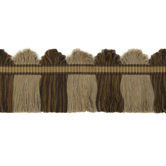 G P & J BAKER T6025.290.0 PERANDOR FAN TOP CUT FRINGE BROWN/BISCUIT TRIM - Eade's Wallpaper