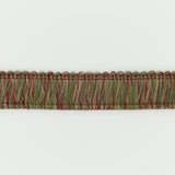G P & J BAKER T6030.435.0 PERANDOR CUT FRINGE ROSE/GREEN TRIM - Eade's Wallpaper