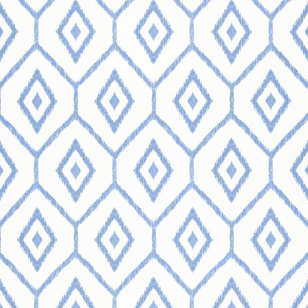 Thibaut T64138 BARI IKAT Blue Wallpaper