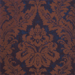 Thibaut T6869 ARGENTINA DAMASK Brown and Navy Wallpaper
