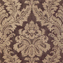 Thibaut T6876 ARGENTINA DAMASK Metallic on Dark Brown Wallpaper