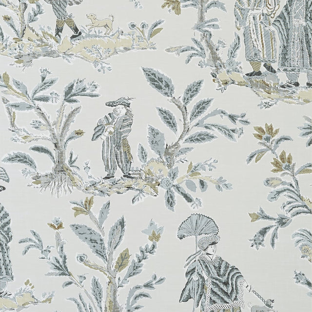 Thibaut ROYALE TOILE T72576 in Grey Wallpaper - CHESTNUT HIL