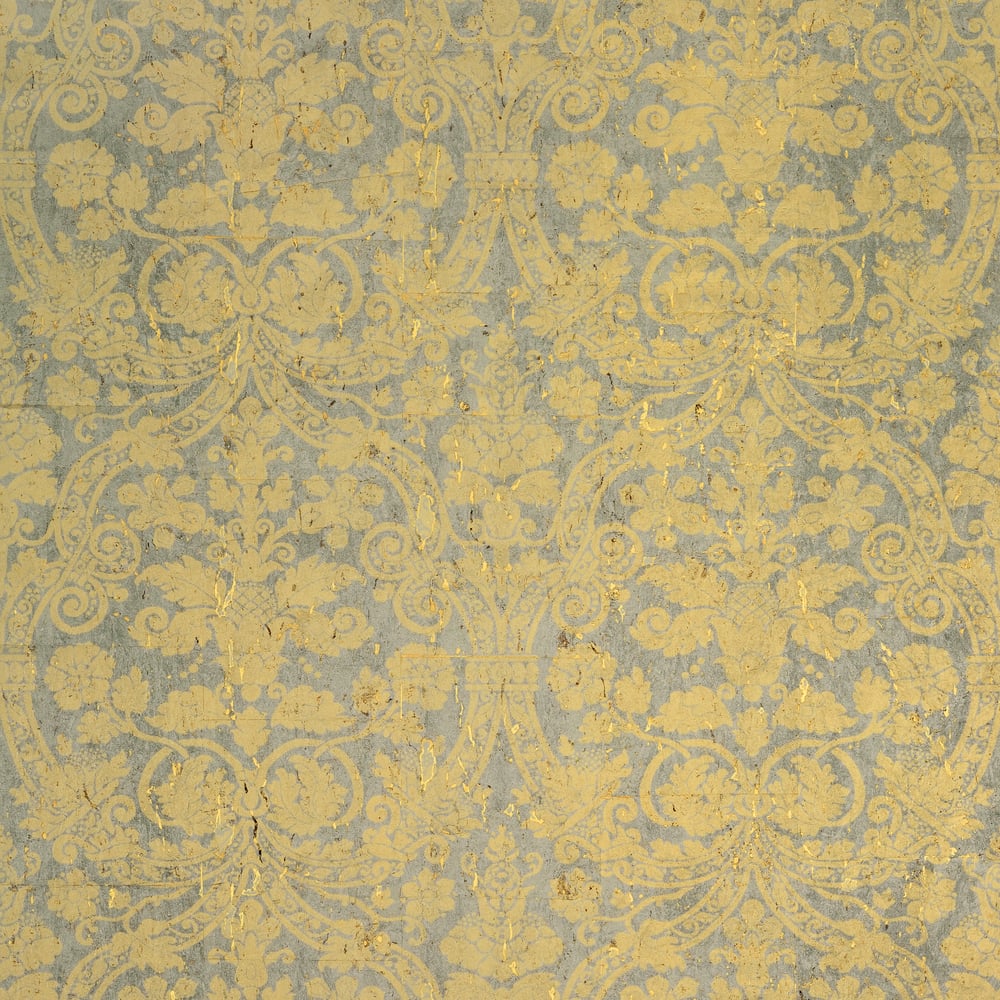 Thibaut CURTIS DAMASK T7601 in Metallic Gold Wallpaper - DAM