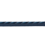 BRUNSCHWIG & FILS T8012525.55.0 SOIE CORD PETITE SAPPHIRE TRIM - Eade's Wallpaper