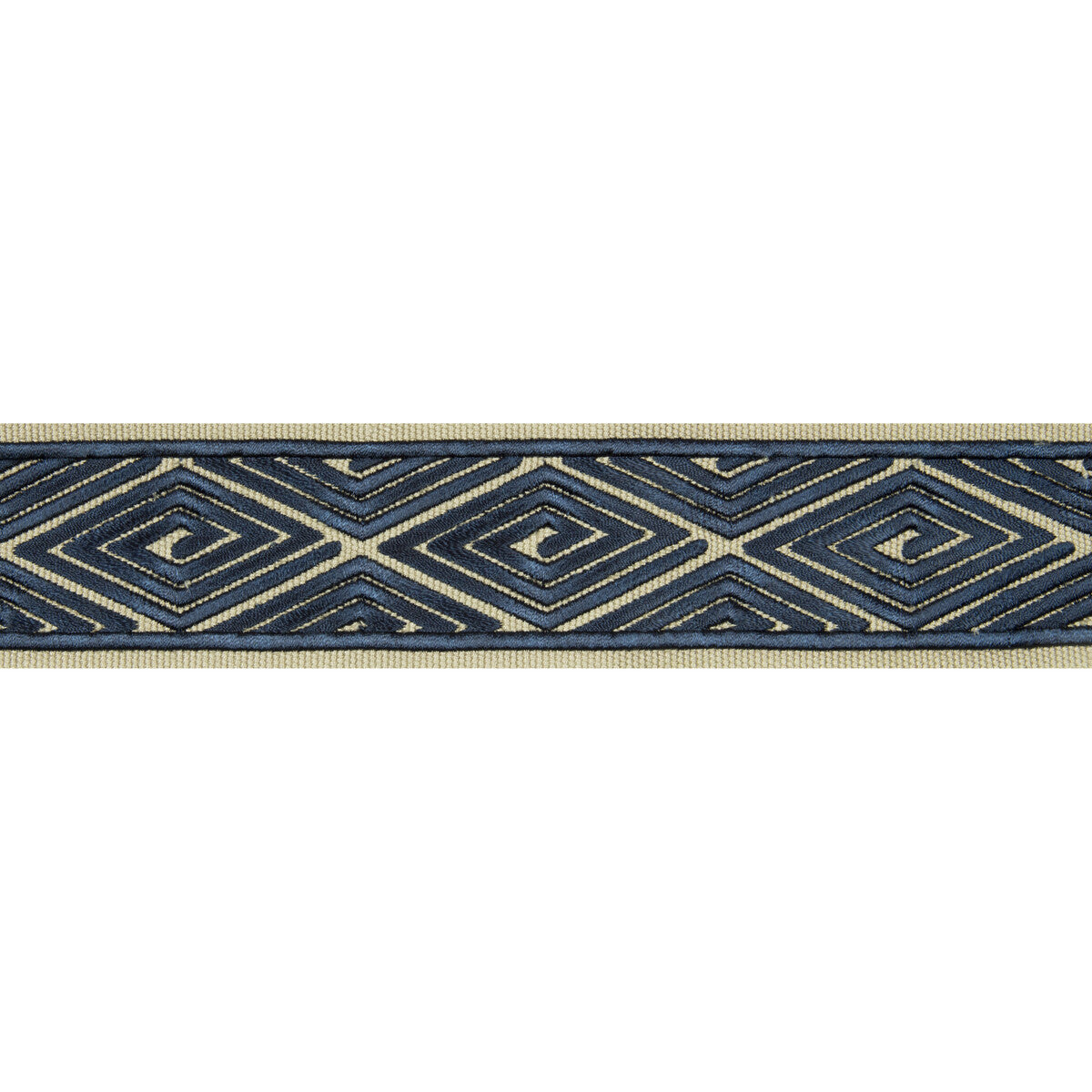 BRUNSCHWIG & FILS T8017102.50.0 LABYRINTHE TAPE NAVY TRIM - Eade's Wallpaper