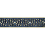 BRUNSCHWIG & FILS T8017102.50.0 LABYRINTHE TAPE NAVY TRIM - Eade's Wallpaper