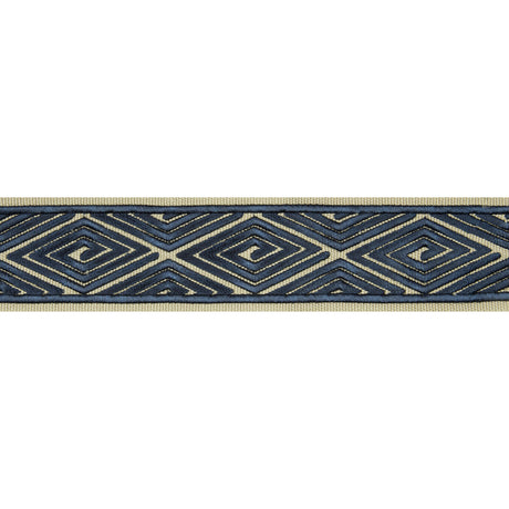 BRUNSCHWIG & FILS T8017102.50.0 LABYRINTHE TAPE NAVY TRIM - Eade's Wallpaper