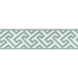 BRUNSCHWIG & FILS T8019100.113.0 SANCHI TAPE AQUA TRIM - Eade's Wallpaper