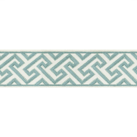 BRUNSCHWIG & FILS T8019100.113.0 SANCHI TAPE AQUA TRIM - Eade's Wallpaper