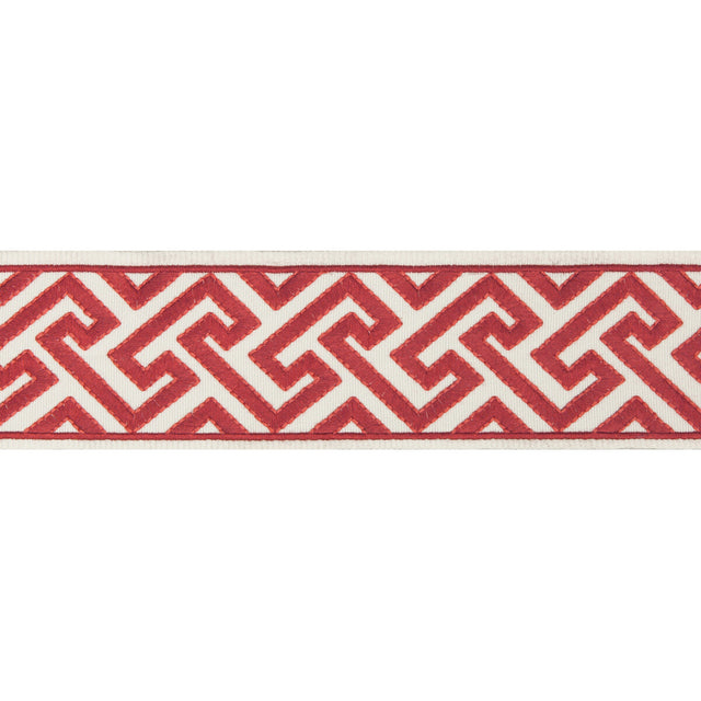 BRUNSCHWIG & FILS T8019100.19.0 SANCHI TAPE RED TRIM - Eade's Wallpaper