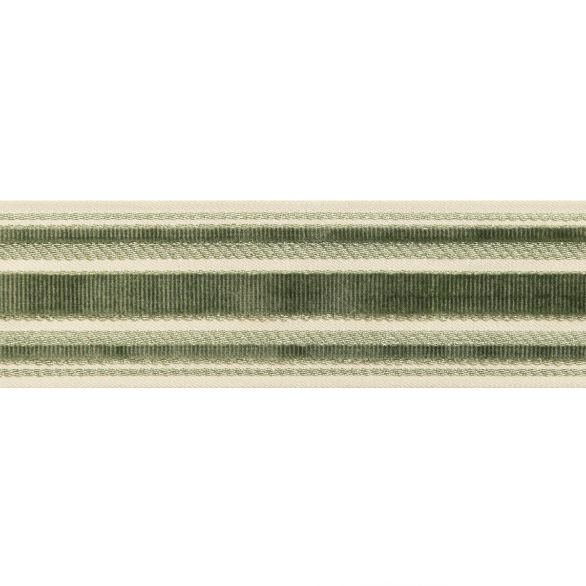 BRUNSCHWIG & FILS T8019101.3.0 CANTON TAPE MOSS TRIM - Eade's Wallpaper