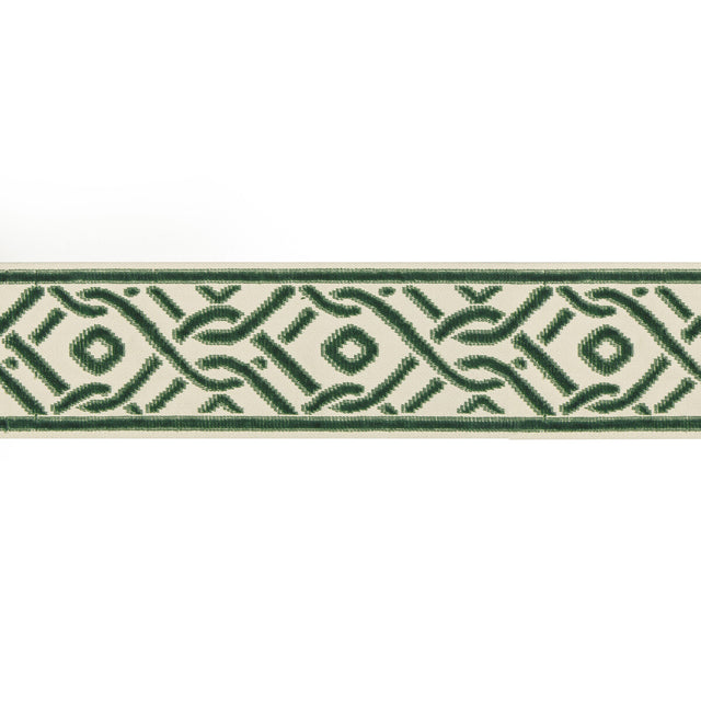 BRUNSCHWIG & FILS T8019102.33.0 PAILOU TAPE EVERGREEN TRIM - Eade's Wallpaper