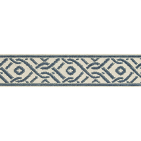 BRUNSCHWIG & FILS T8019102.5.0 PAILOU TAPE BLUE TRIM - Eade's Wallpaper
