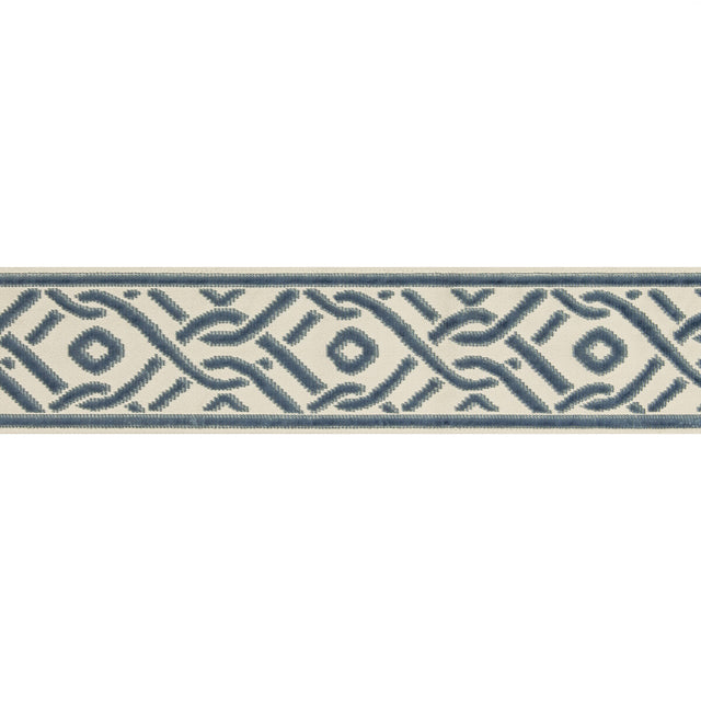 BRUNSCHWIG & FILS T8019102.5.0 PAILOU TAPE BLUE TRIM - Eade's Wallpaper