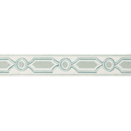 BRUNSCHWIG & FILS T8019105.13.0 GANDEN TAPE AQUA TRIM - Eade's Wallpaper
