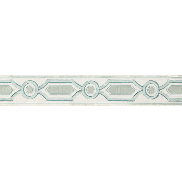 BRUNSCHWIG & FILS T8019105.13.0 GANDEN TAPE AQUA TRIM - Eade's Wallpaper