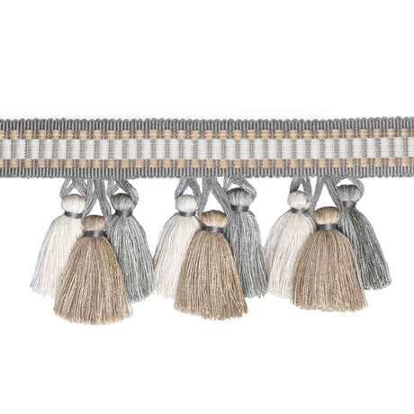 BRUNSCHWIG & FILS T8020100.11.0 ANDRE TASSEL FRINGE GREY TRIM - Eade's Wallpaper