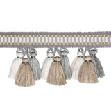BRUNSCHWIG & FILS T8020100.11.0 ANDRE TASSEL FRINGE GREY TRIM - Eade's Wallpaper