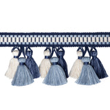 BRUNSCHWIG & FILS T8020100.501.0 ANDRE TASSEL FRINGE NAVY TRIM - Eade's Wallpaper
