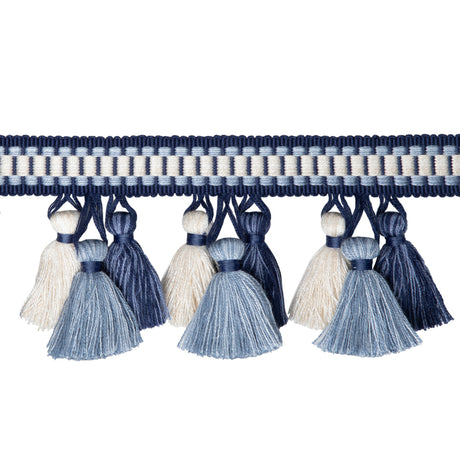 BRUNSCHWIG & FILS T8020100.501.0 ANDRE TASSEL FRINGE NAVY TRIM - Eade's Wallpaper