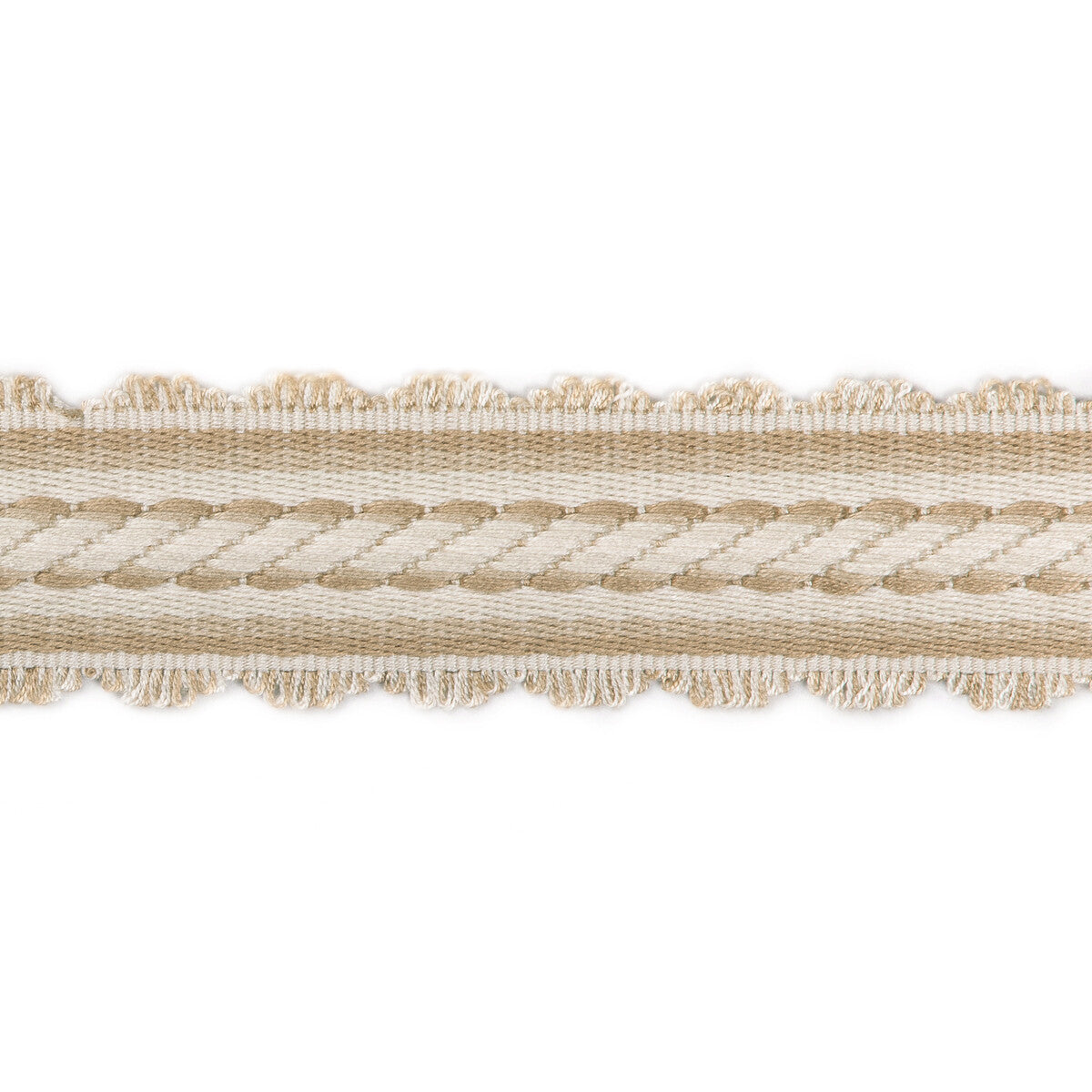 BRUNSCHWIG & FILS T8020101.16.0 JACQUELINE BRAID BEIGE TRIM - Eade's Wallpaper