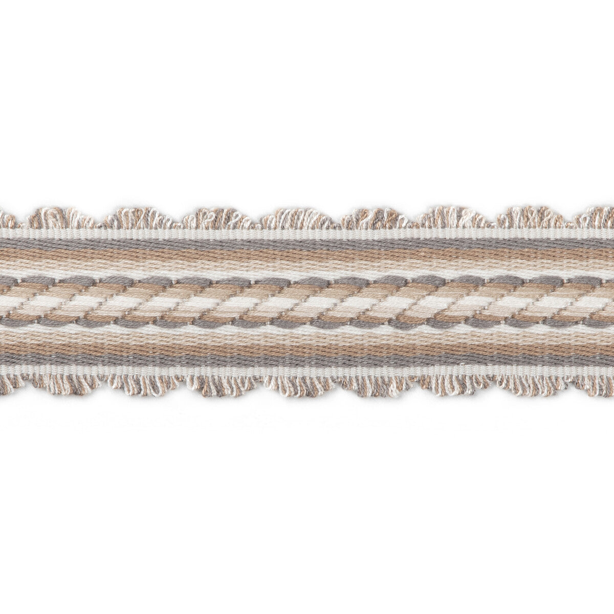 BRUNSCHWIG & FILS T8020101.1611.0 JACQUELINE BRAID GREY TRIM - Eade's Wallpaper