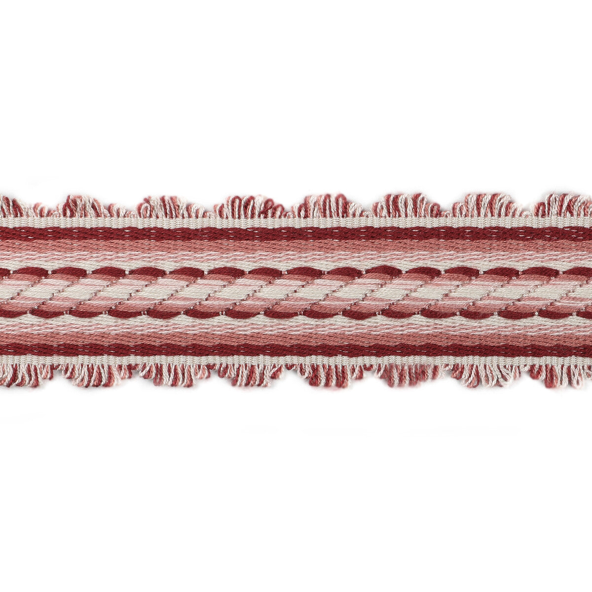 BRUNSCHWIG & FILS T8020101.19.0 JACQUELINE BRAID RED TRIM - Eade's Wallpaper