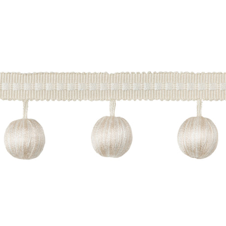 BRUNSCHWIG & FILS T8020103.101.0 CLAUDE BALL FRINGE SNOW TRIM - Eade's Wallpaper