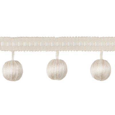 BRUNSCHWIG & FILS T8020103.101.0 CLAUDE BALL FRINGE SNOW TRIM - Eade's Wallpaper
