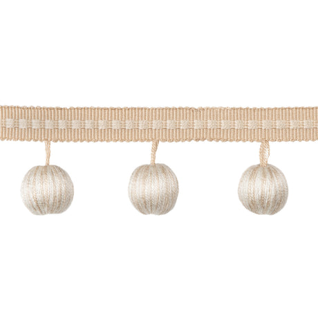 BRUNSCHWIG & FILS T8020103.16.0 CLAUDE BALL FRINGE BEIGE TRIM - Eade's Wallpaper