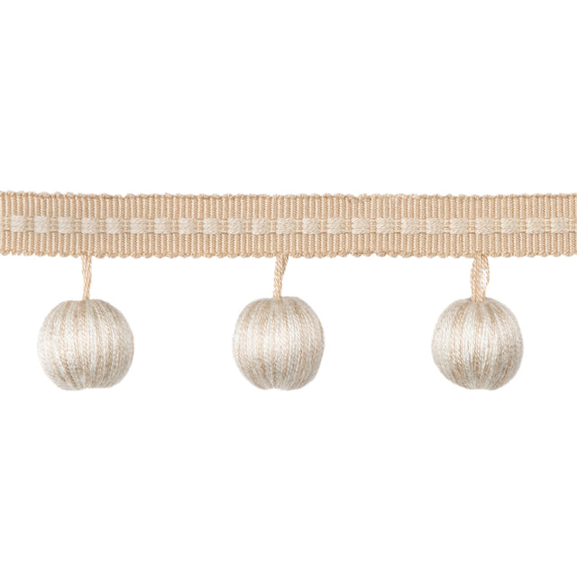 BRUNSCHWIG & FILS T8020103.16.0 CLAUDE BALL FRINGE BEIGE TRIM - Eade's Wallpaper