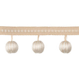BRUNSCHWIG & FILS T8020103.16.0 CLAUDE BALL FRINGE BEIGE TRIM - Eade's Wallpaper