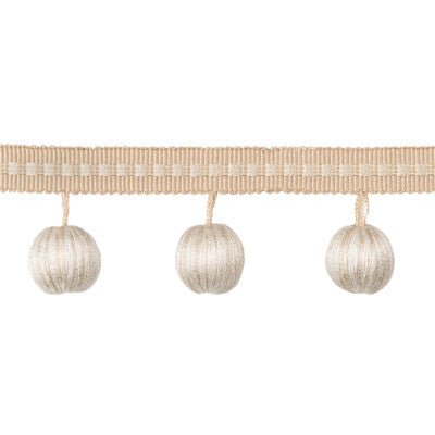 BRUNSCHWIG & FILS T8020103.16.0 CLAUDE BALL FRINGE BEIGE TRIM - Eade's Wallpaper