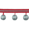 BRUNSCHWIG & FILS T8020103.1913.0 CLAUDE BALL FRINGE AQUA TRIM - Eade's Wallpaper
