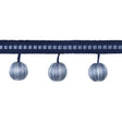 BRUNSCHWIG & FILS T8020103.5.0 CLAUDE BALL FRINGE BLUE TRIM - Eade's Wallpaper