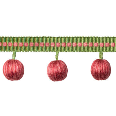 BRUNSCHWIG & FILS T8020103.73.0 CLAUDE BALL FRINGE BERRY TRIM - Eade's Wallpaper