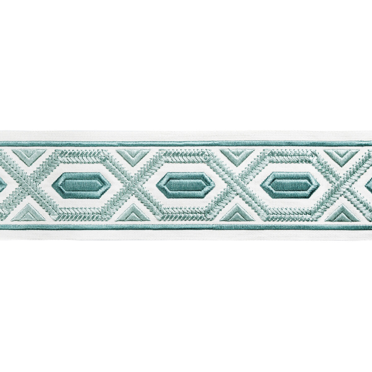 BRUNSCHWIG & FILS T8022100.13.0 AVRIL TAPE AQUA TRIM - Eade's Wallpaper