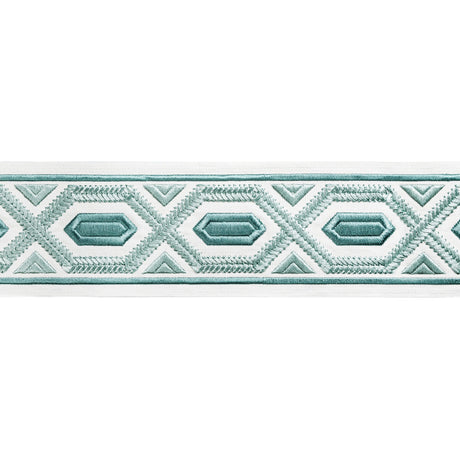 BRUNSCHWIG & FILS T8022100.13.0 AVRIL TAPE AQUA TRIM - Eade's Wallpaper