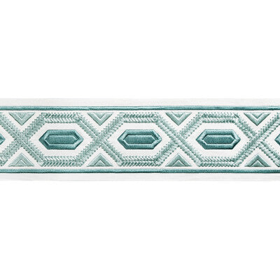 BRUNSCHWIG & FILS T8022100.13.0 AVRIL TAPE AQUA TRIM - Eade's Wallpaper
